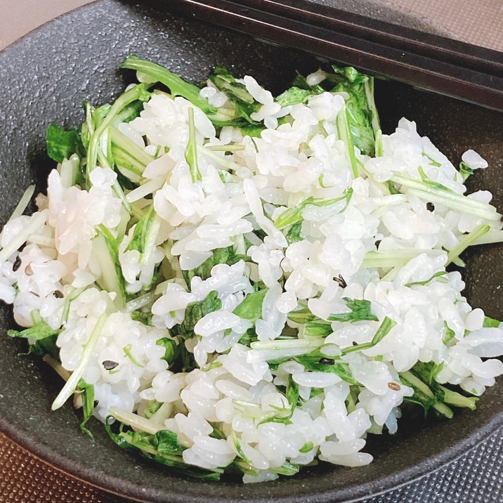 <定番シリーズ>超簡単なのに大人気!水菜ご飯